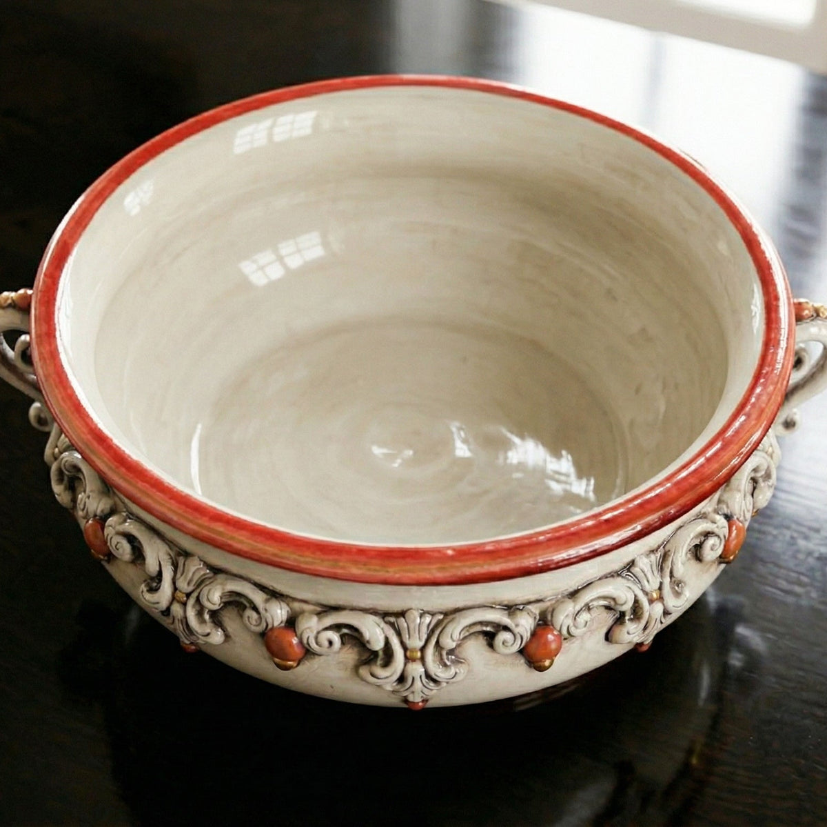 Centrotavola, Madreperla Oro e Lustri. Ceramiche Sofia, Caltagirone