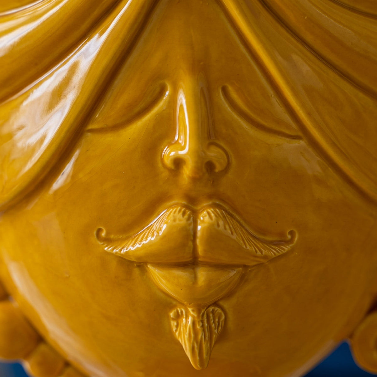 Testa Zahira h 30 cm - Uomo, Senape | Ceramica Caltagirone