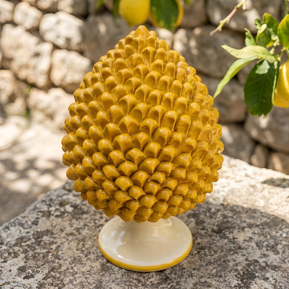 Pigna Artigianale, Giallo e Arancio. Ceramiche Sofia, Caltagirone