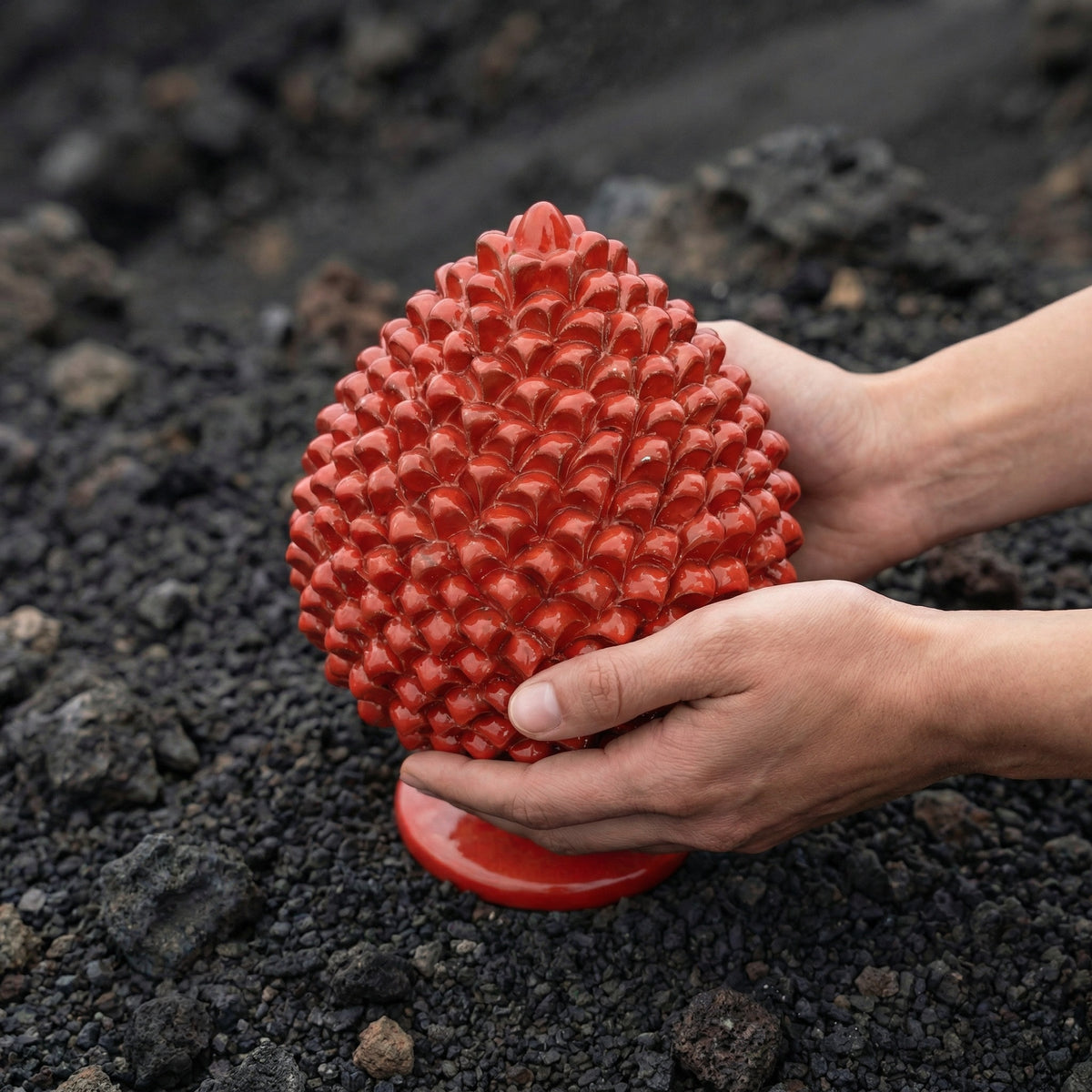 Pigna Artigianale, Rosso Fuoco. Ceramica siciliana di Caltagirone, Sofia