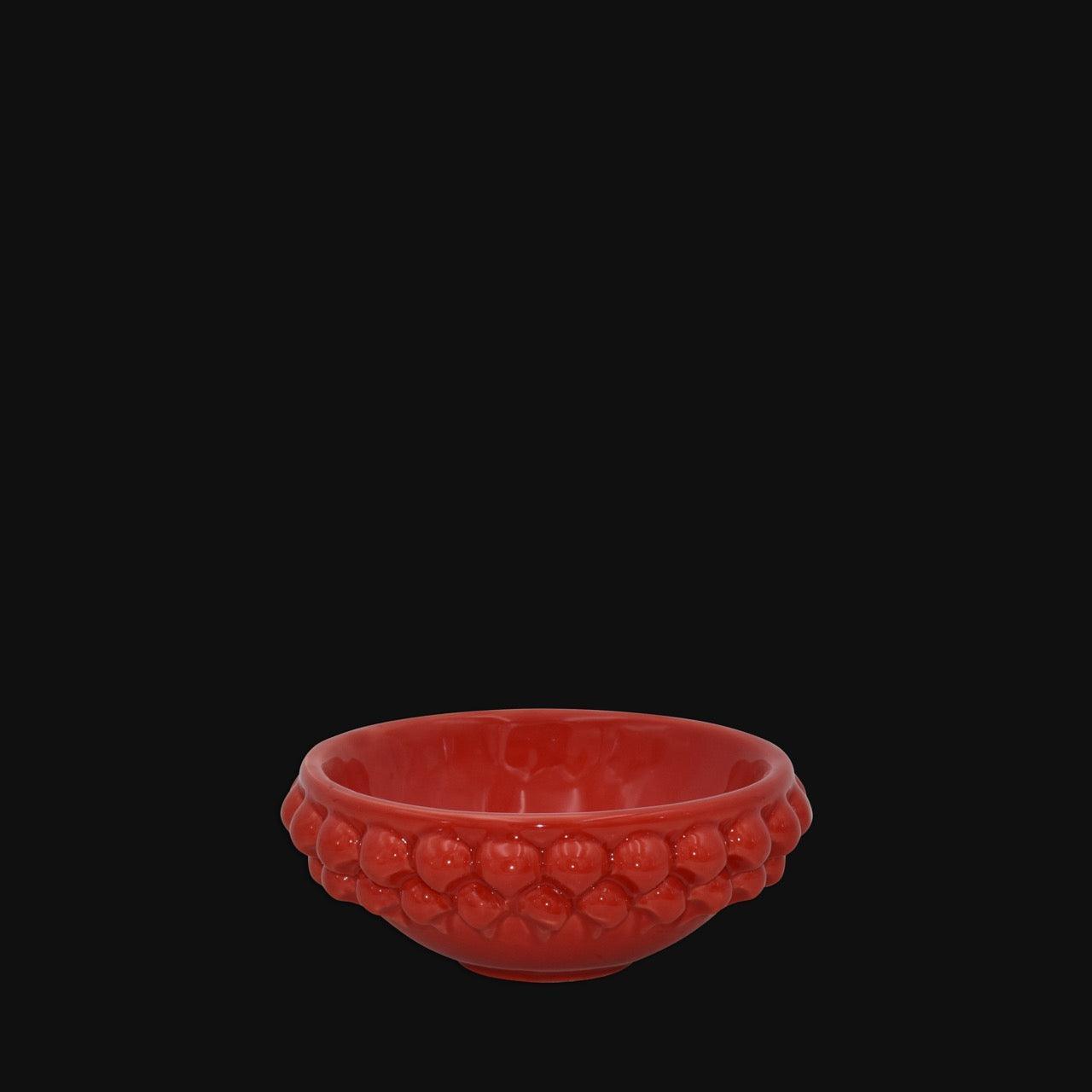 Ciotola a Pigna, Rosso Fuoco. Ceramica siciliana di Caltagirone, Sofia