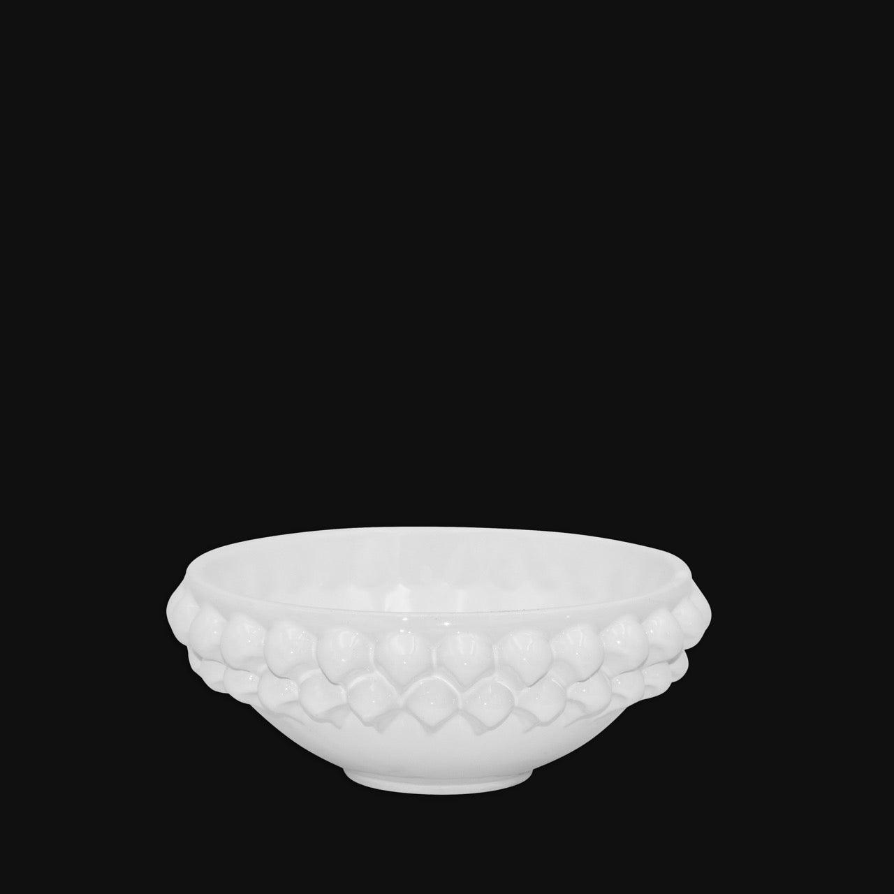 Ciotola a Pigna, White Line. Ceramiche Sofia, Caltagirone