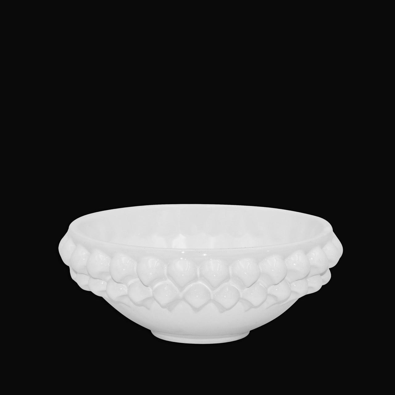 Ciotola a Pigna, White Line. Ceramiche Sofia, Caltagirone