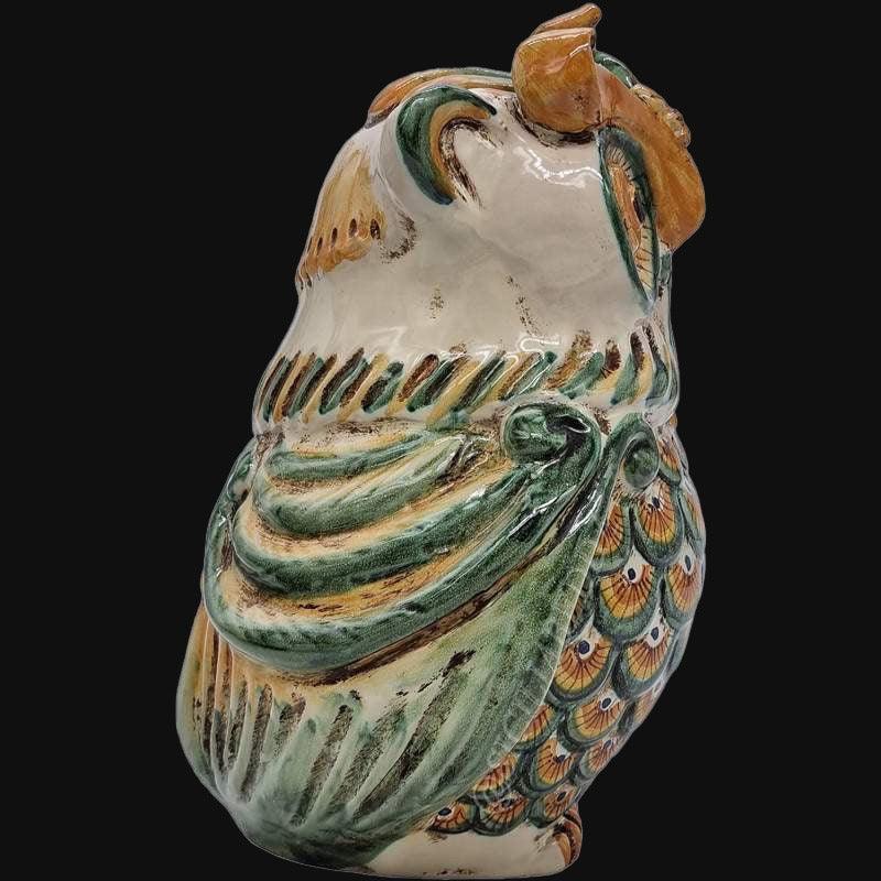 Gufo, Verde e Arancio. Ceramiche Sofia, Caltagirone