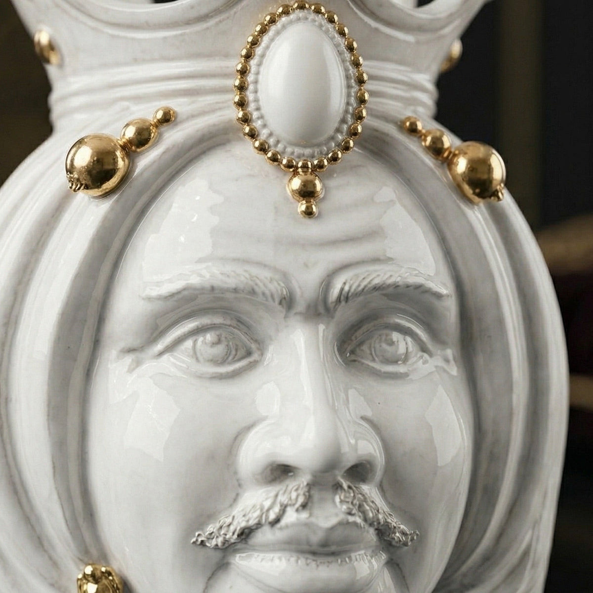Testa di Moro, Maschio, volto. Ceramica siciliana di Caltagirone, Sofia