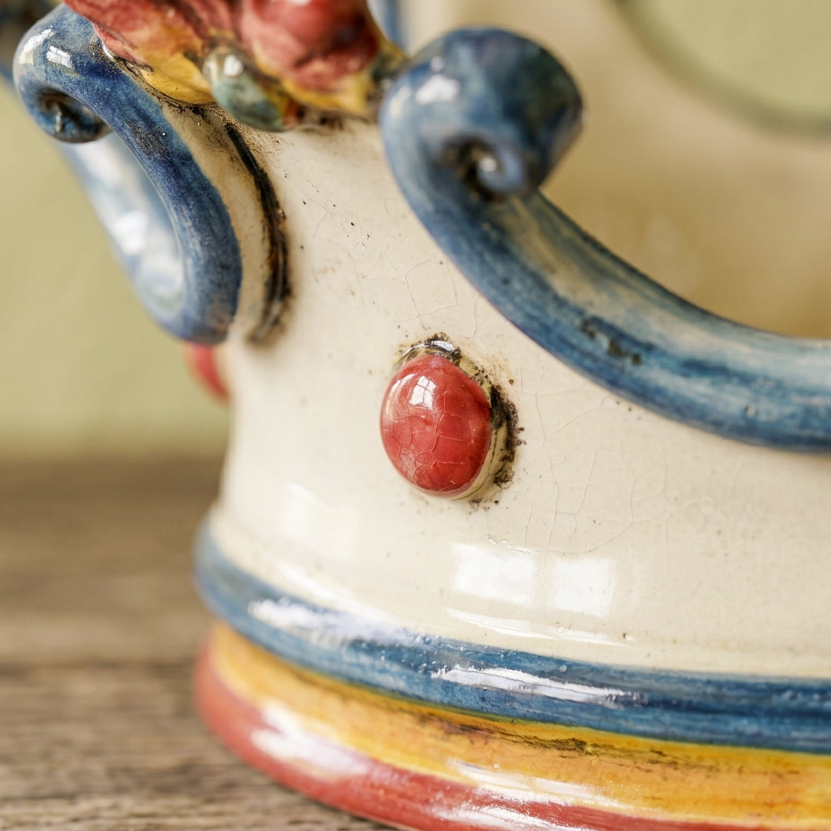 Corona Svuota Tasche media, Decoro Sicily. Ceramiche Sofia, Caltagirone