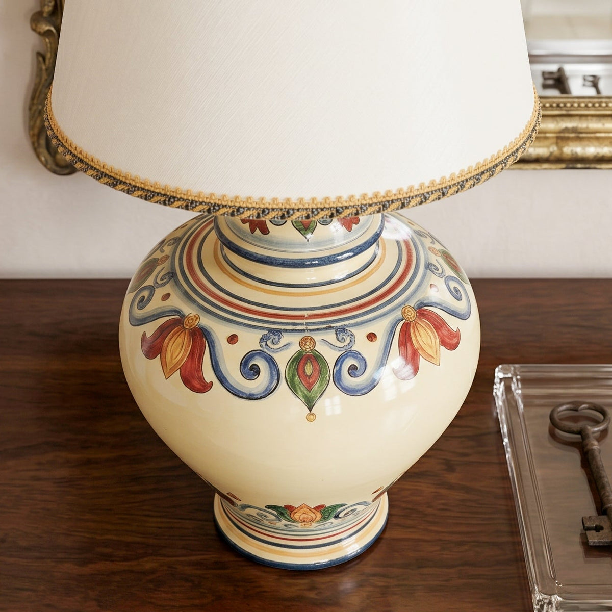Lume Potiche in Ceramica di Caltagirone h 65 cm - Decoro Sicily