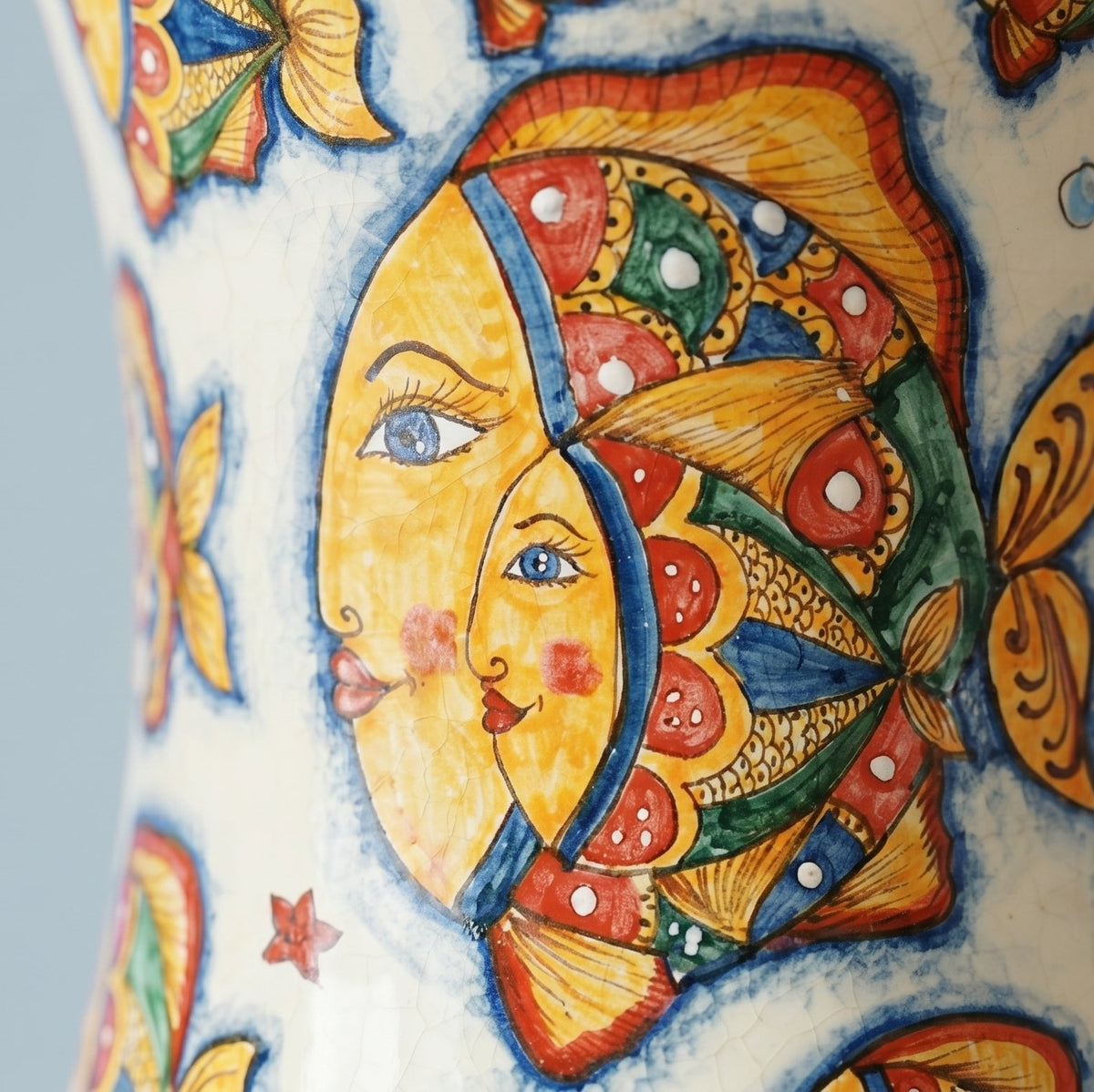 Portaombrelli Albarello, Decoro Pesci. Ceramica siciliana di Caltagirone, Sofia