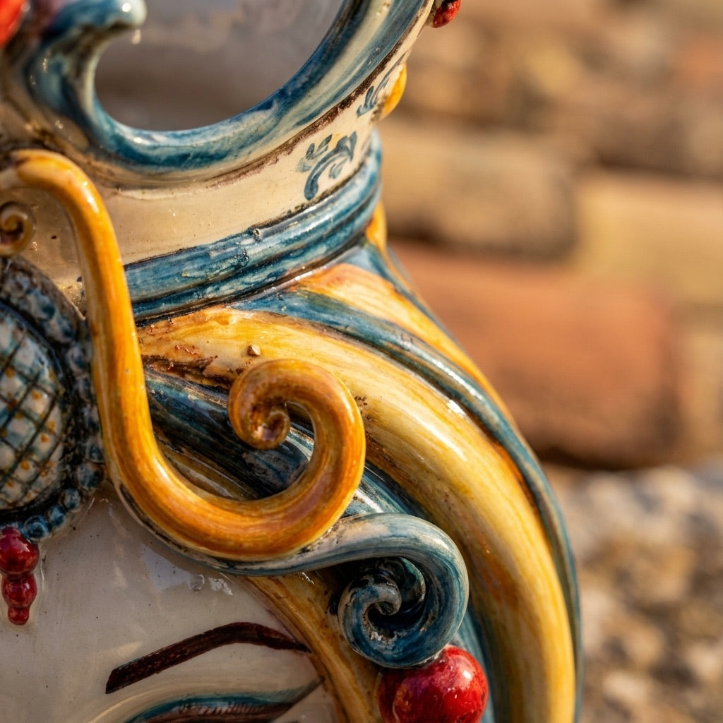 Testa di Moro, Donna, Decoro Sicily. Ceramica siciliana di Caltagirone, Sofia