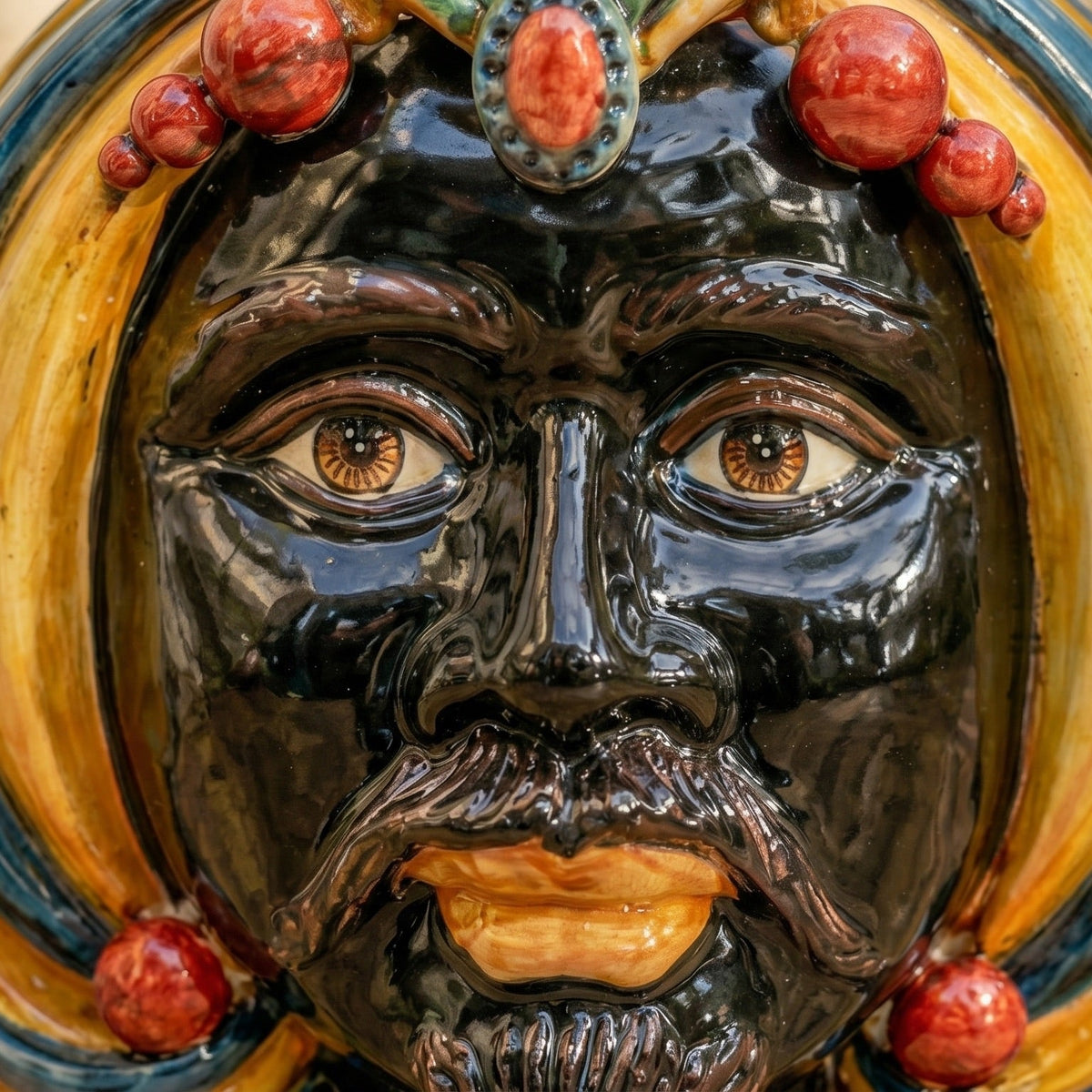 Testa di Moro, Maschio Moro, Decoro Sicily. Ceramica siciliana di Caltagirone, Sofia