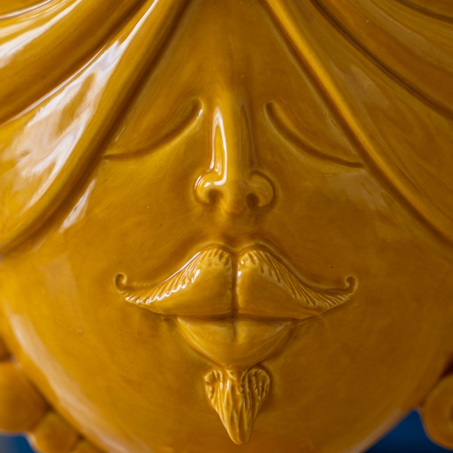 Testa Zahira h 30 cm - Uomo, Senape | Ceramica Caltagirone