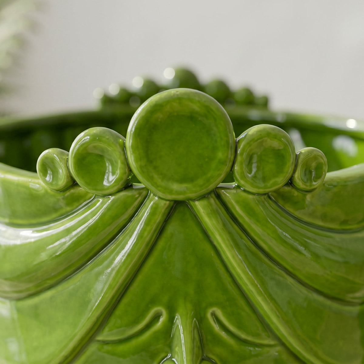 Testa Zahira h 30 cm - Donna, Verde Foglia | Ceramica Caltagirone