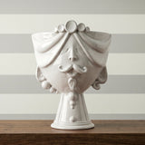 Testa Zahira h 30 cm - Uomo, White Line | Ceramica Caltagirone