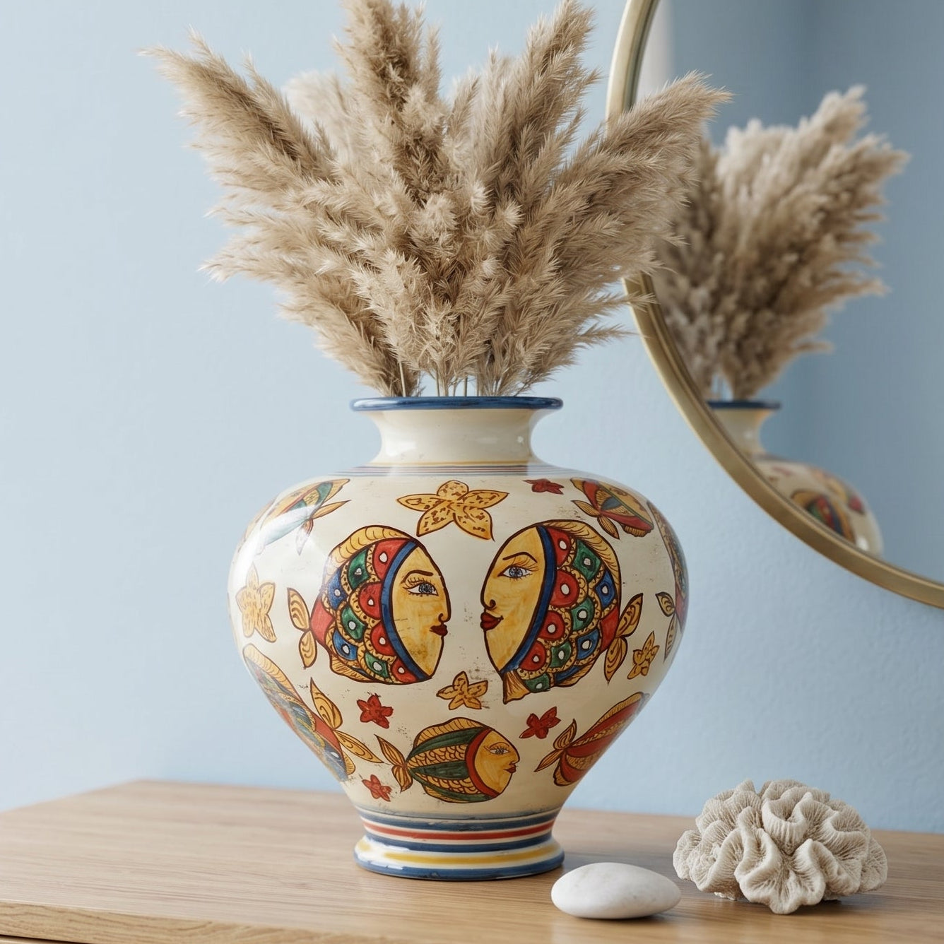 Vaso Palla, Decoro Pesci. Ceramica siciliana di Caltagirone, Sofia