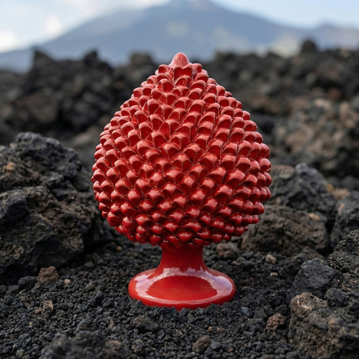 Pigna Artigianale, Rosso Fuoco. Ceramica siciliana di Caltagirone, Sofia