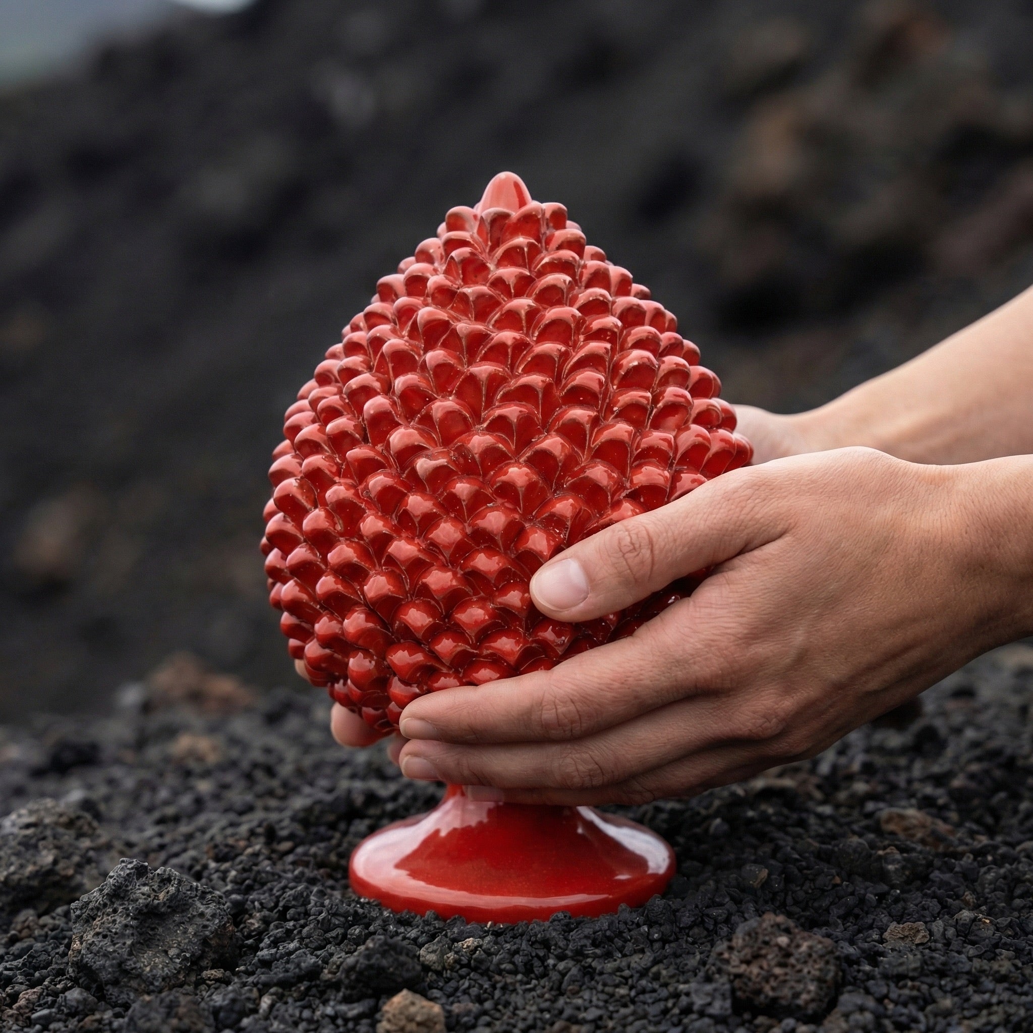 Pigna Artigianale, Rosso Fuoco. Ceramica siciliana di Caltagirone, Sofia