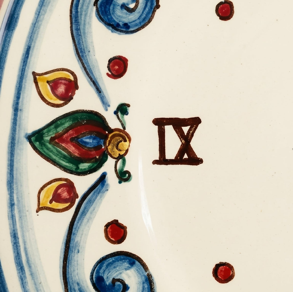 Orologio da Parete, Decoro Pesci. Ceramica siciliana di Caltagirone, Sofia