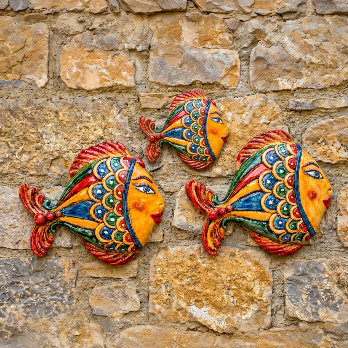 Pesce da Appendere, Decoro Pesci. Ceramiche Sofia, Caltagirone