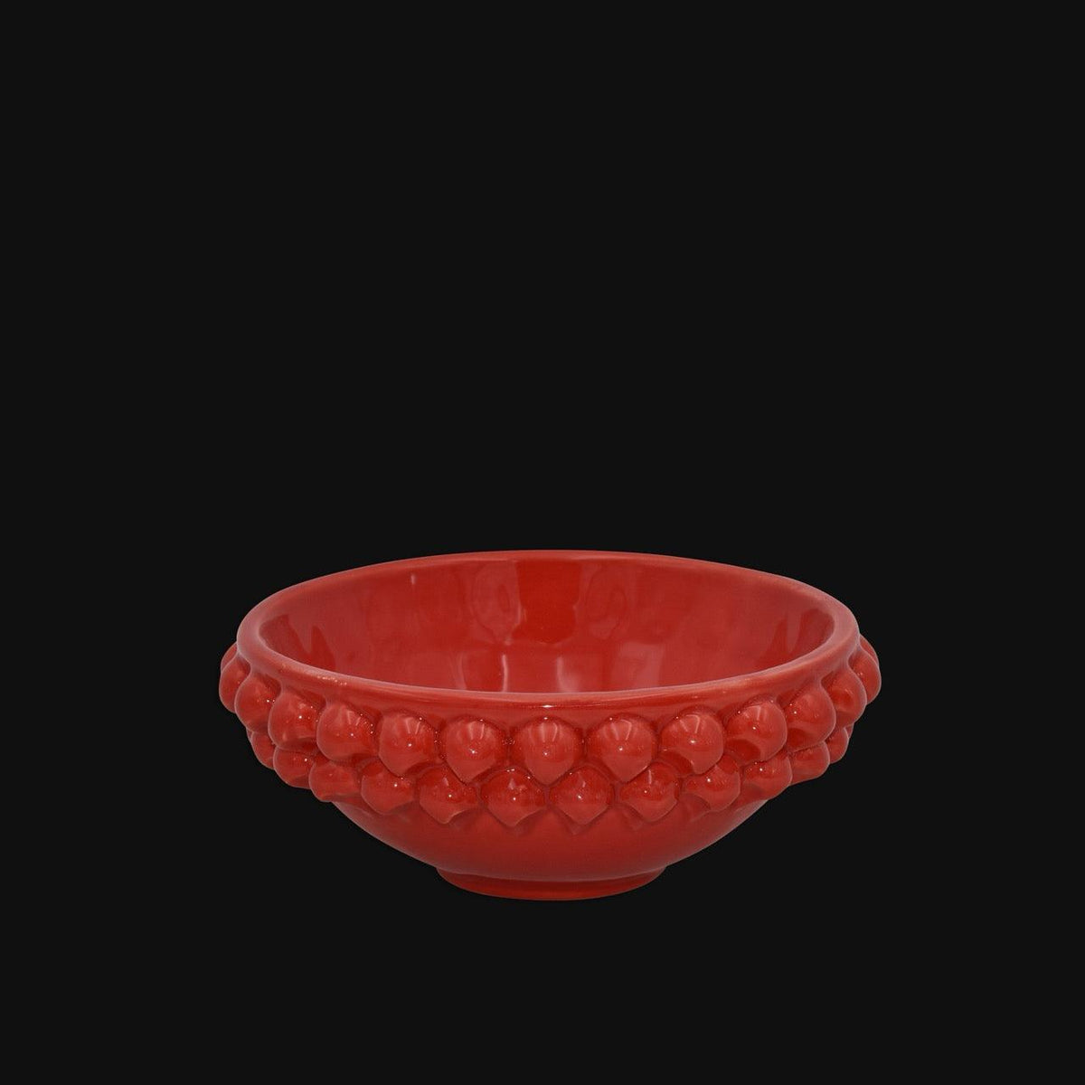 Ciotola a Pigna, Rosso Fuoco. Ceramica siciliana di Caltagirone, Sofia