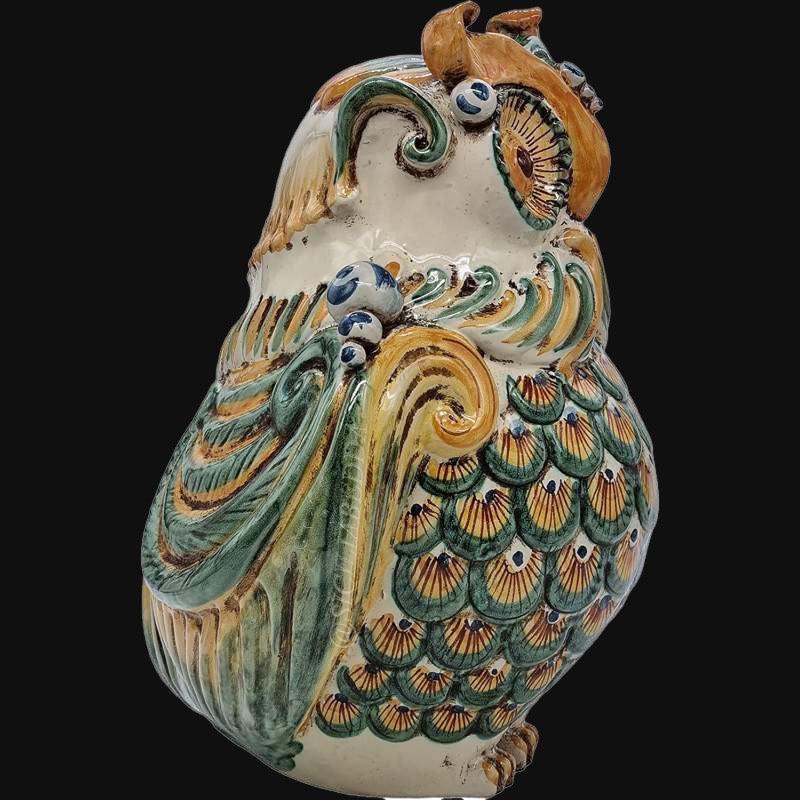 Gufo, Verde e Arancio. Ceramica siciliana di Caltagirone, Sofia