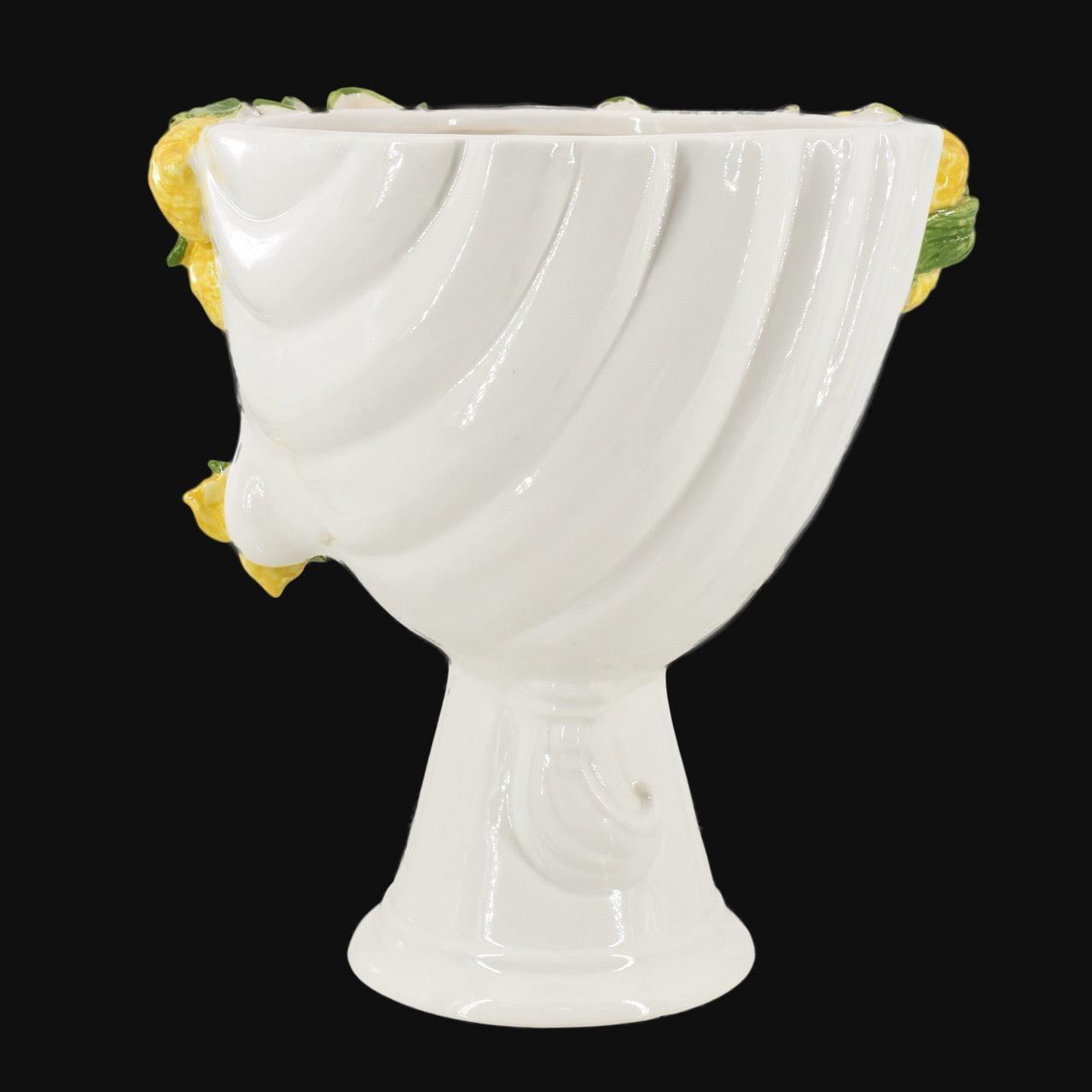 Testa Zahira con Limoni, Donna, White and Lemon. Ceramiche Sofia, Caltagirone