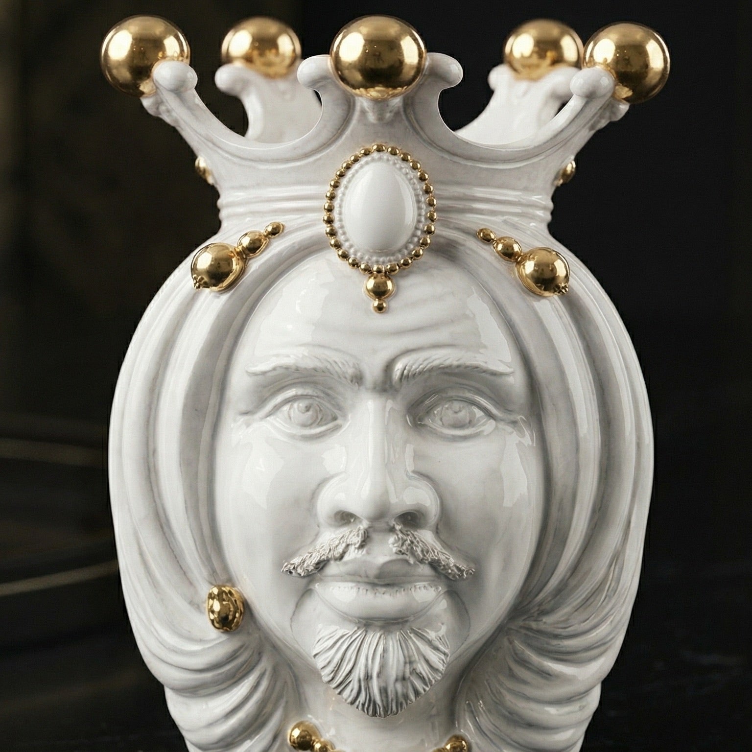 Testa di Moro, Maschio, volto. Ceramica siciliana di Caltagirone, Sofia