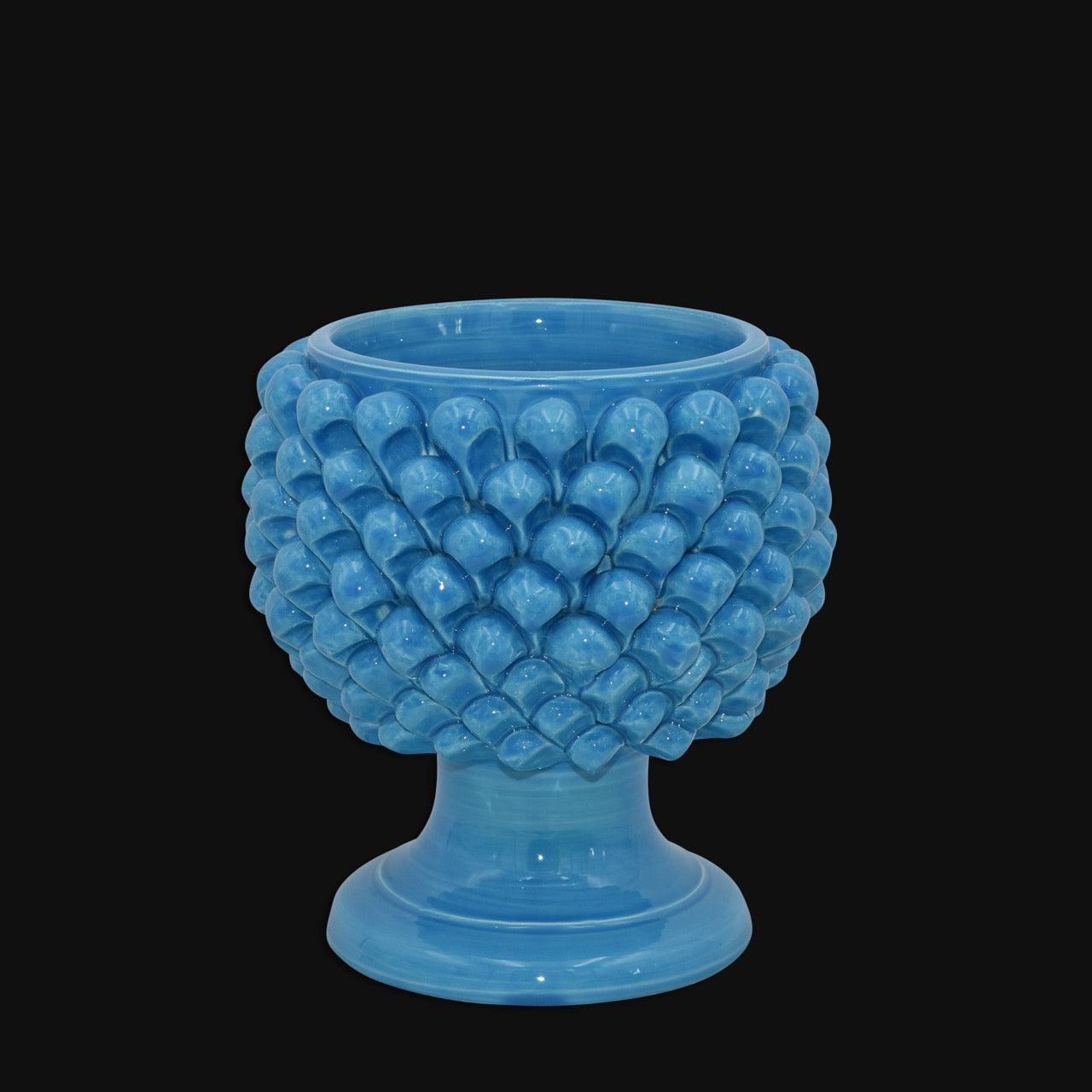 Vaso Mezza Pigna, Turchese. Ceramiche Sofia, Caltagirone